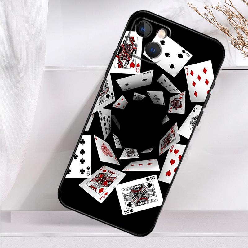 Poker Playing Card Shockproof Case For iPhone 17 11 14 15 16 Pro Max Plus 12 13 Mini 16e 17 Air Phone Cover