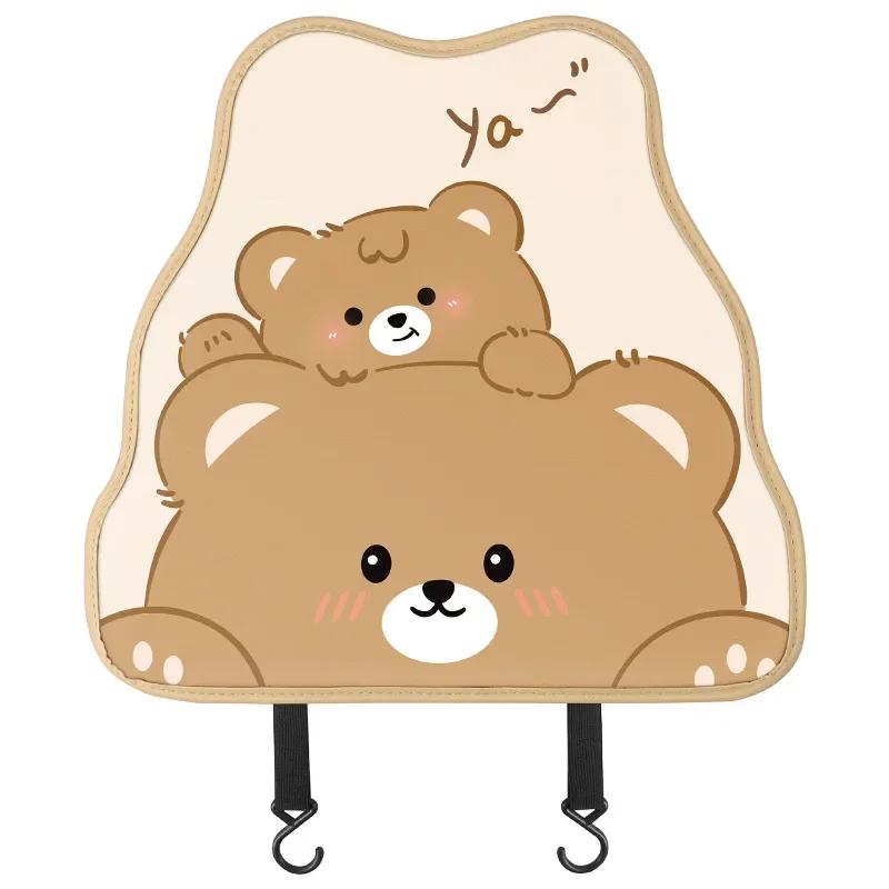 Cartoon Car Seat Back Anti-Kick Mat Anti-Fouling And Anti-Dirty Cute Back Row Children Car Back Seat Protection Mat Anti-Wear Pa