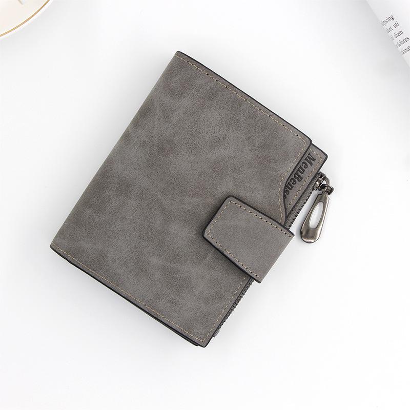 New Women's Large-Capacity Frosted Leather Wallet with Zipper, Buckle, and Multi-Card Slots