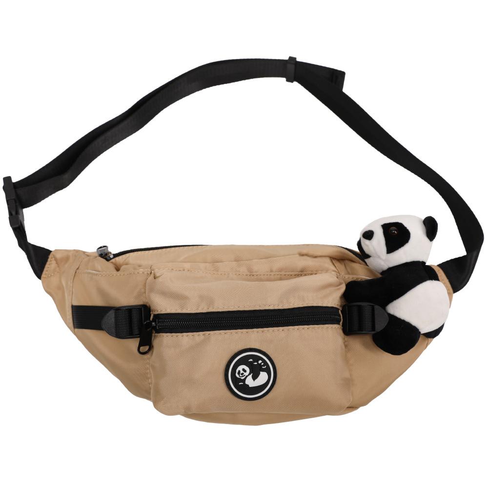 

Autumn and winter nylon messenger bag women s casual versatile large-capacity breast bag men s fashion trendy cycling bag коричневый
