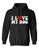 I Love My Dog Sarcastic Humor Men's Hoodies