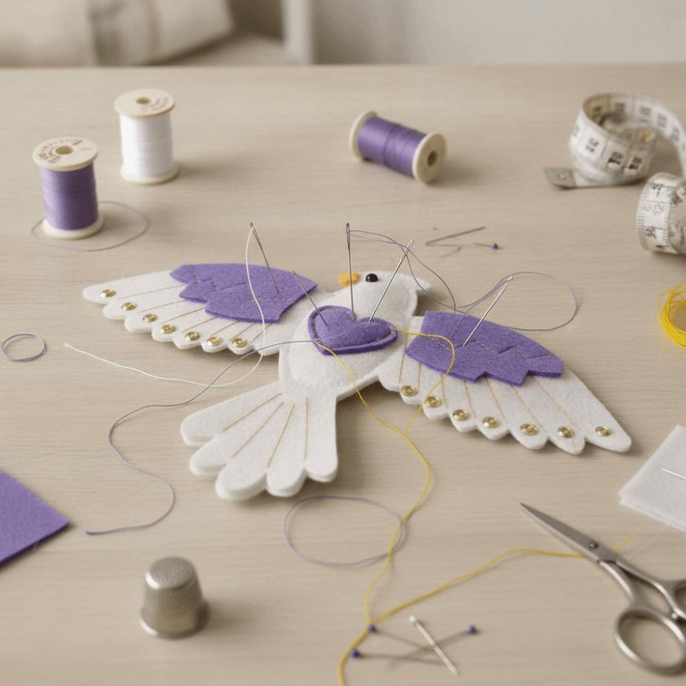 Compact Bird-shaped Felt Sewing Organizer Felt Bird Needle Thread Organizer Craft Enthusiasts