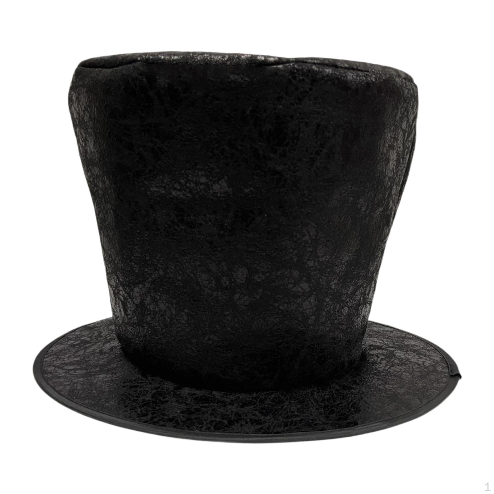 

7.87 Высокий цилиндр Карнавальный Классический Вечеринка Хэллоуин Универсальный Фокусник Black Suede