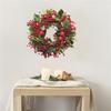 Xmas Stickers Waterproof Wreath Pattern Wall Decals Wallpaper New Year Home Decor For Windows Mirrors Glass