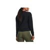 Under Armour Solid Color Crew Neck Casual Long Sleeve Sweatshirt Women Sweatshirt Black 1379835-001