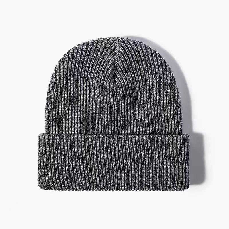 Winter Knitted Hat Embroidered Woolen Winter Warm Men's and Women's Simple Fashion Acrylic Hoodie