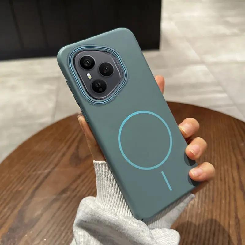 

Для Honor400 400 Pro Чехол Модный Простой Мягкий Магнитный ПК Приятный на ощупь Противоударный Чехол Для Honor 400 Pro Funda Honor 400 Pro (Global)