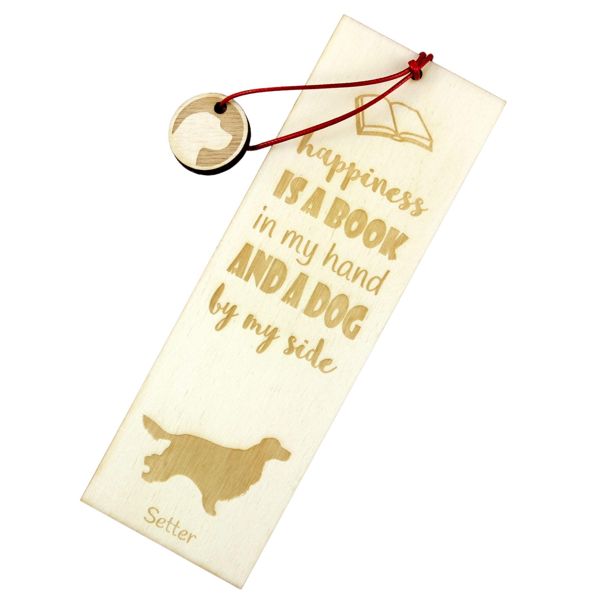 

English setter, Lawerack, Laverack - dog bookmark, personalized bookmark, dog gadget for Art-Dog brand readers