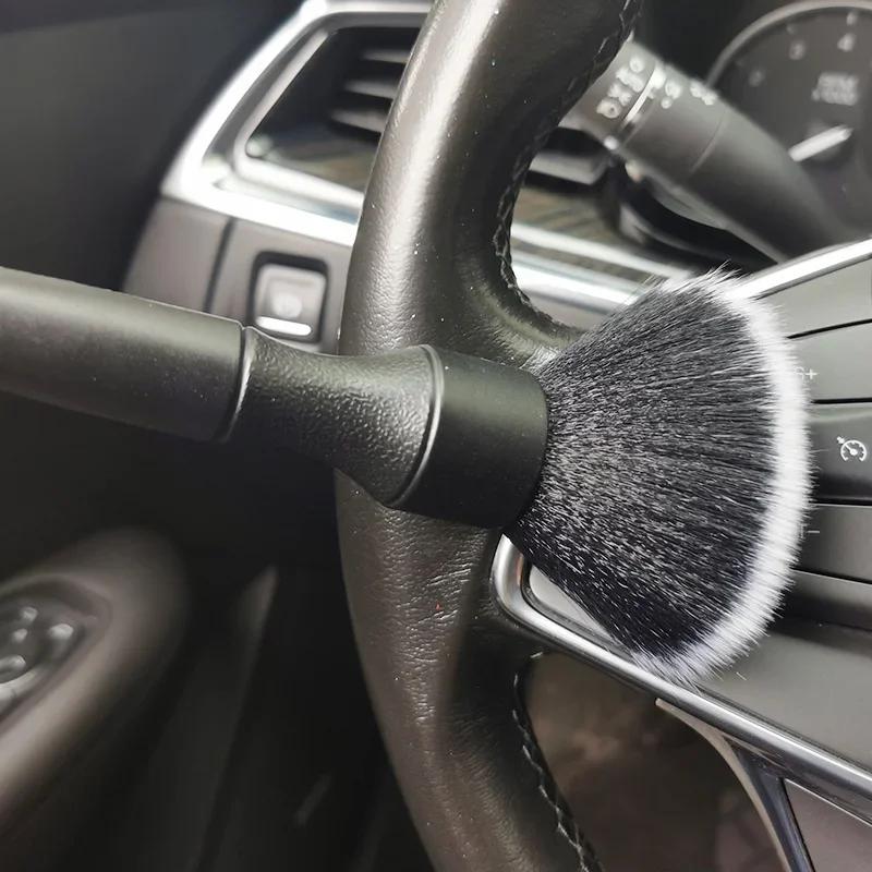 Ultra Soft Synthetic Bristles Detail Brush Car Interior Dash Dusting Brush Automatic Cleaning Tool