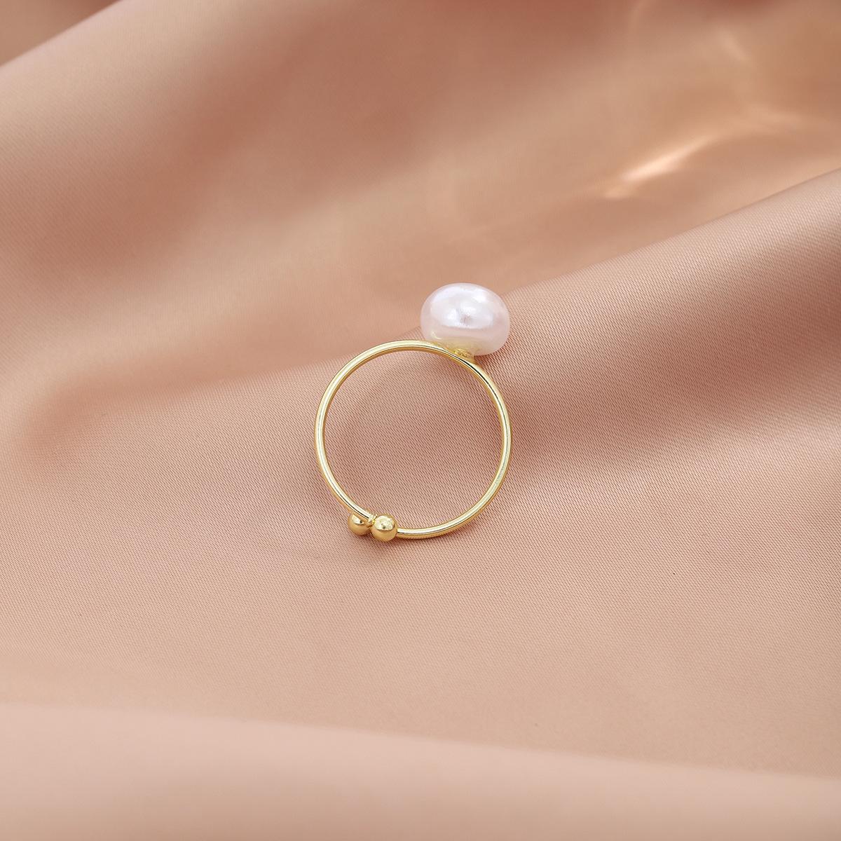 Chic French Pearl Ring for Women - Light Luxury Coco Style