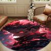 Jujutsu Curse Battle Round Rug for Livingroom,Bedroom, Palyroom, Chair Rug, Area Rug, Circle Carpet, Large Size Fan Christmas Gift