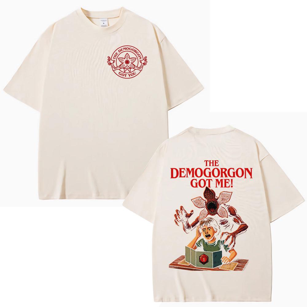 Eddie Munson The Demogorgon Got Me Tshirt Man Eating Flower Monster Pattern Tshirt Mens Womens Casual Tshirt Top