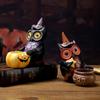 Resin Gothic Owl Candle Holder Decorative Owl Candlestick Ornaments Gothic Owl Statue for Home