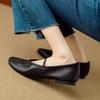Soft-faced round head, shallow mouth, one word with flat-soled Mary Jane shoes 2025 autumn new soft-soled single shoes, grandma small leather shoes