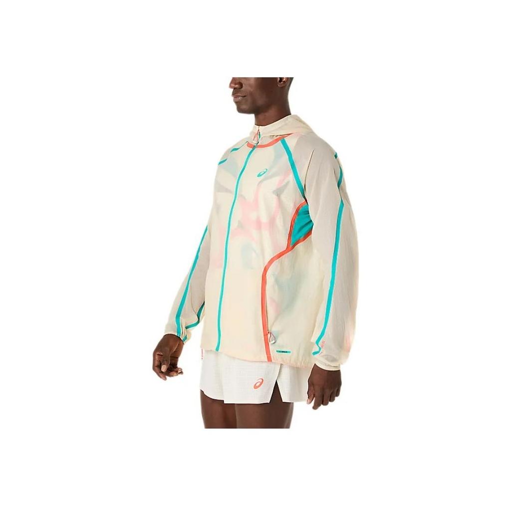 Asics Road Packable Lightweight Comfortable Breathable Windproof Long Sleeve Jacket Men Jacket Birch-White 2011D284-200