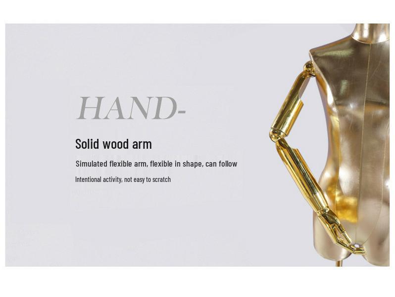 Manequim Feminino Meio Corpo com Braços Articulados e Base Tripé para Exposição de Vitrine