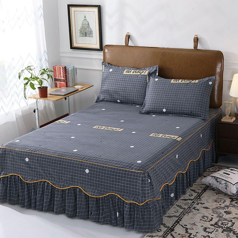 Double Bed Skirt Cotton Bedspreads Cover King Queen Size Bedspread On The Bed1.2/1.5/1.8/2.0M Summer Dustproof Bed Decorations