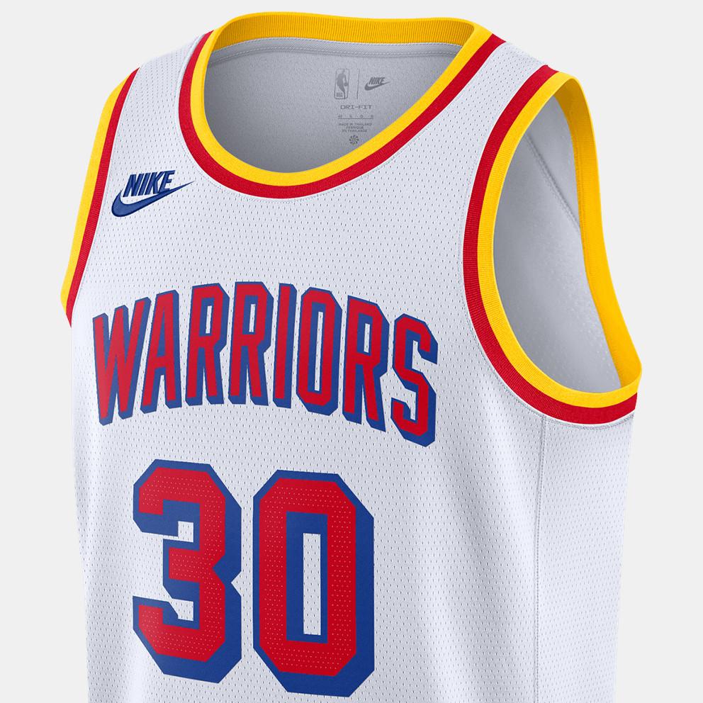 Nike Golden State Warriors Dri-Fit NBA Stephen Curry Hardwood Classics Series Pullover Crew Neck Breathable Mesh Basketball Jersey FQ4689-103