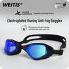Anti-Fog High-Definition Racing Goggles for Adults – Electroplated Swim Gear