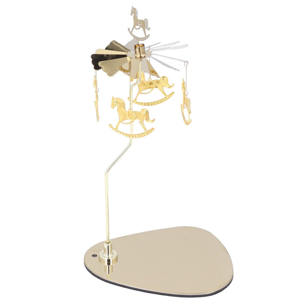 Candle Holder Round Triangle Tray Romantic European Style Stainless Steel Rotating Aromatherapy Wind Chime Candle Holder