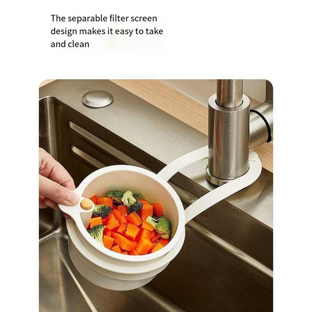 Kitchen Sink Hanging Strainer Basket Kitchen Garbage Filter Detachable Openable Bottom Cover Quickly Drain Kitchen Gadgets
