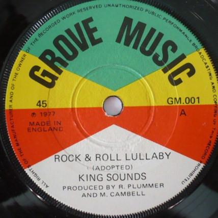 

7inch Record KING SOUNDS Rock Roll Lullaby GM001 Grove Music 1977 UK Reggae Ska Dub Used