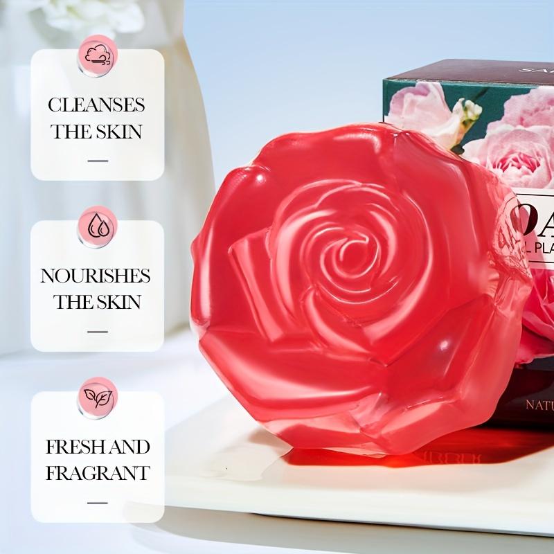 Rose Essential Oil Handmade Soap -  Face Wash Foam Facial Cleanser Whitening Nourishing Moisturizing Anti Acne Body Bathing Facial Soap