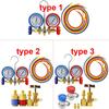 3-way AC manifold meter for car and home air conditioning system, freon charging tool, support R12 R22, R404A, R134A refrigerant