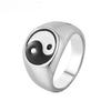 2026 Jewelry, Black and White Yin and Yang Men's Jewelry Accessories Rings, Jewelry