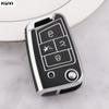 4 Buttons New TPU Car Key Case Cover Shell For VW Volkswagen Golf 7 MK7 Tiguan MK2 Seat Ateca Leon FR Ibiza Skoda Octavia Kodiaq