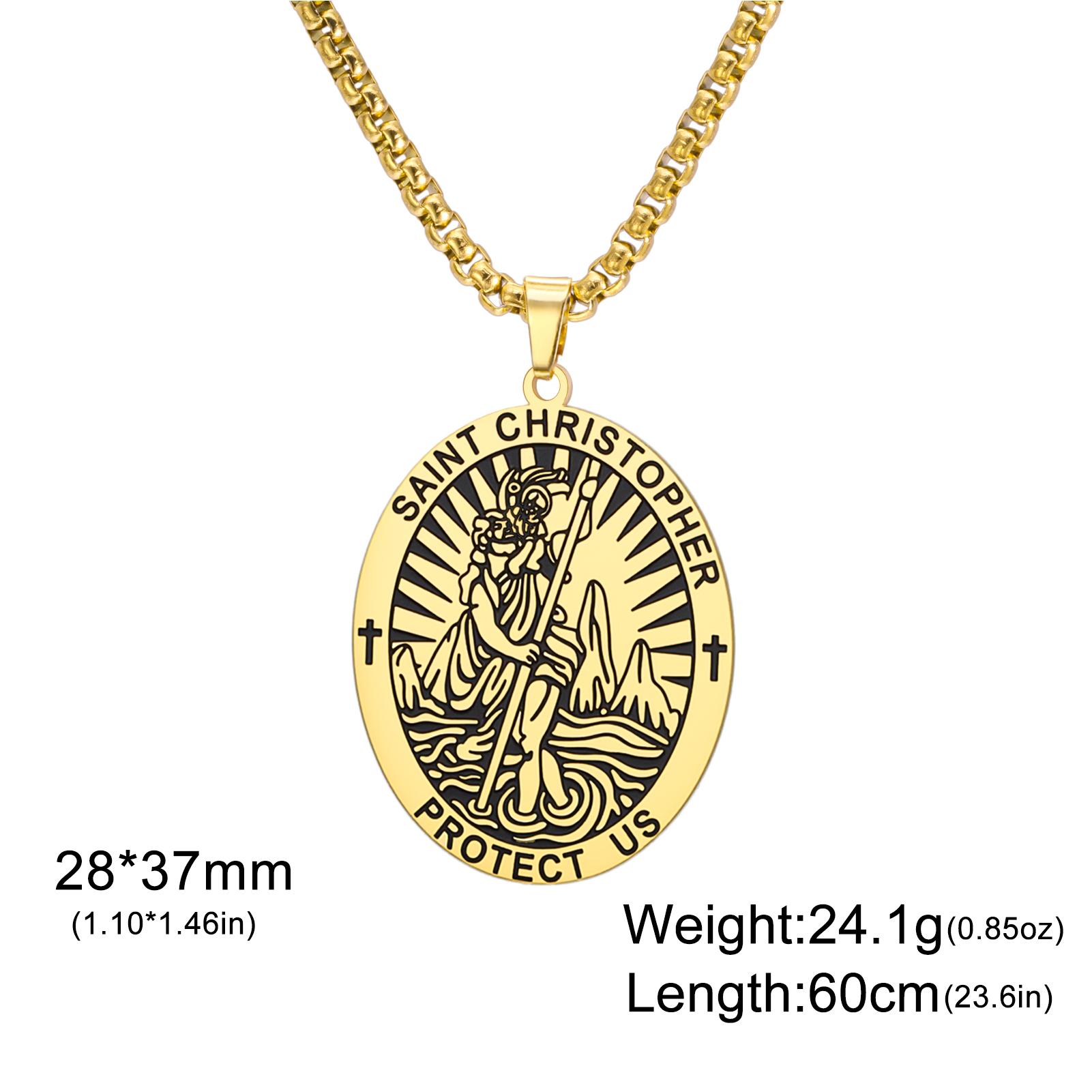 Кулон-ожерелье Dreamtimes, покровитель Святой Христофор, Святой Бенедикт, Архангел, для мужчин и женщин, Католические медали, Амулет, Ювелирные изделия, Подарок