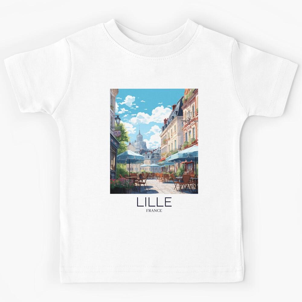 A Pop Art Travel Print of Lille - France Kids T-Shirt 100