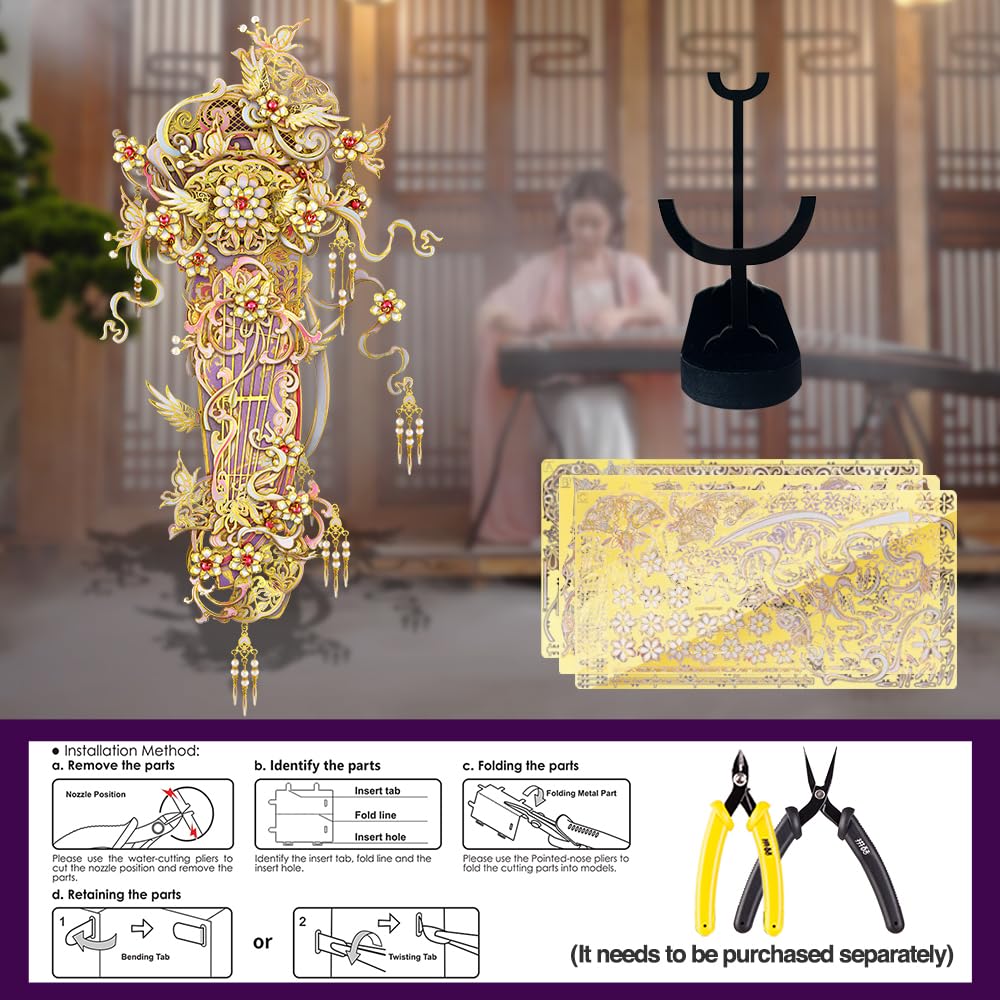 Piececool 3D Puzzle Aurora Metallic Nano Puzzle 3D Metal Puzzle Metal Model Assembly Kit No Glue Required 2 Star Difficulty Level For Intermediate