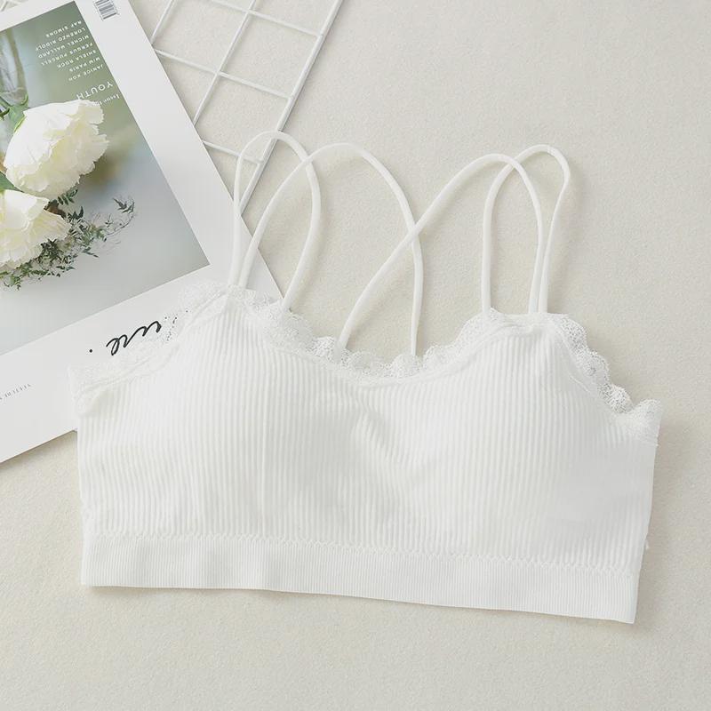 Women's Hot-Selling Lace Tube Top: Sexy Cross-Strap, Beautiful Back Yoga Vest