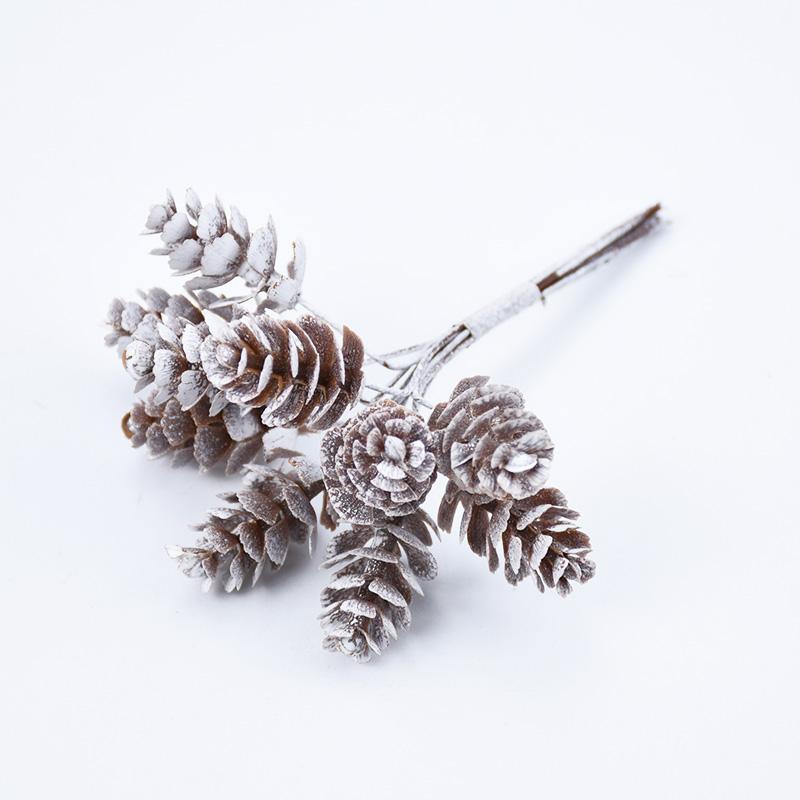 

10pcs/Bundle Artificial Plants Fake Pine Cone Decorative Flowers Wreath Christmas Party Home Room Decor Diy Wedding Handmade Box