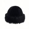 1pc Women's Winter Plush Bucket Hat, Women's Fashionable Thick Hat, Winter Warm Hat, Can Be Paired With Wool Coat, Winter Clothing Winter Outfits
