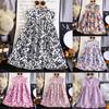 Korean Style Girl Summer Floral A Line Dress With Soft Fabric For Toddler Girls