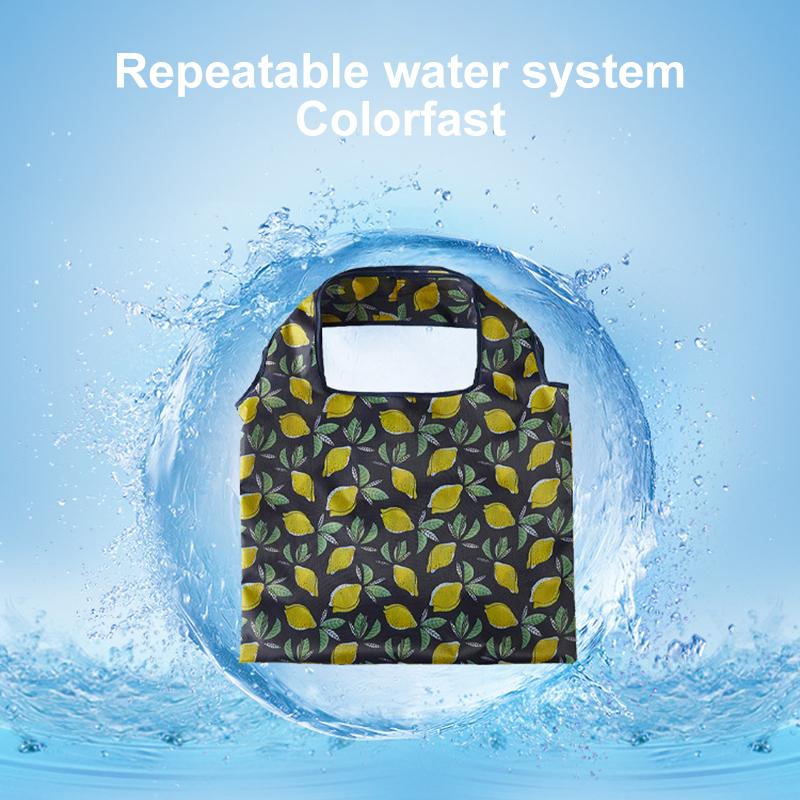 1Pc Shopping Bags Recyclable Polyester Washable Large Capacity Foldable Eco-friendly Grocery Tote Pouch Groceries