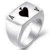 Anello in Acciaio Inossidabile con Asso di Picche Inciso al Laser per Donne - Versatile ed Elegante