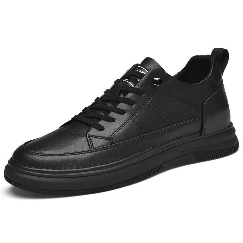 Men's Casual Elevator Shoes, 6-8cm Height Increase Sneakers, White Black Taller Lift Shoes, Breathable Walking Footwear