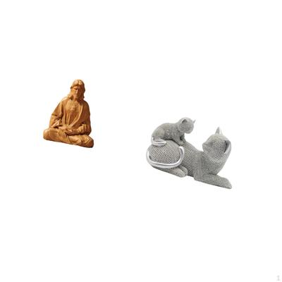 Sacred Heart Jesus Cat Sculpture Figurine Collectible Art Crafts Decorative Statue Ornament for