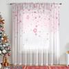 Tenda Finestra Fioritura Ciliegio Rosa Fluttuante Morbida Dolce Stile Primaverile Soggiorno Camera da Letto Decorativa Romantica Per Sedersi Poliestere Con Tasca per Asta