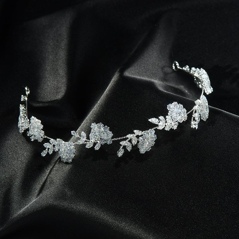 

Корейская версия изысканных хрустальных аксессуаров для волос, свадебная повязка на голову в виде короны, головной убор принцессы с бахромой, аксессуары для повязки на голову