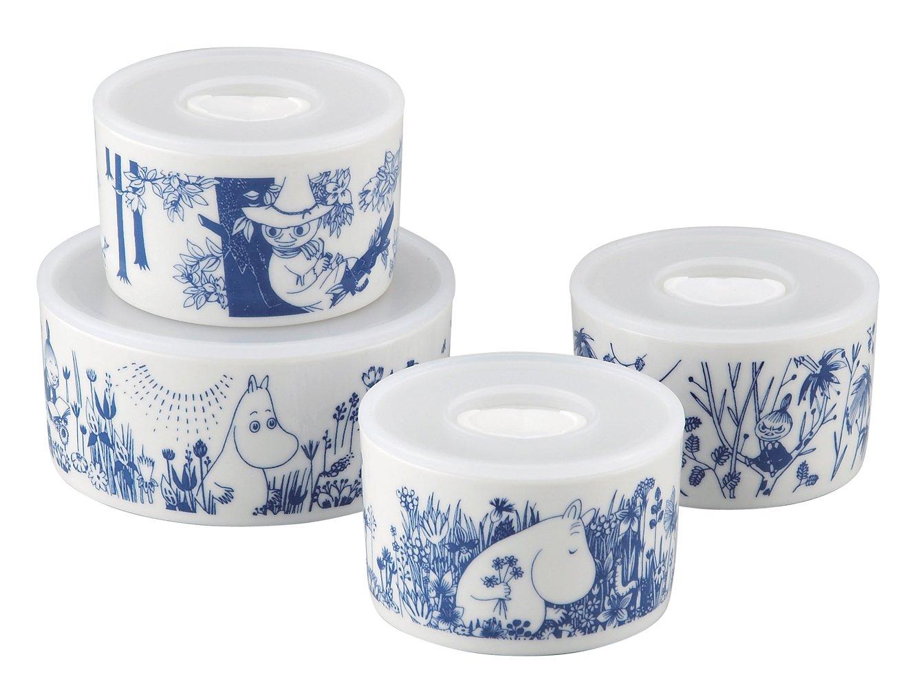 

MOOMIN Botanical Canisters (Storage Containers, Microwaveable) Set of 4 (MM170-82-4)
