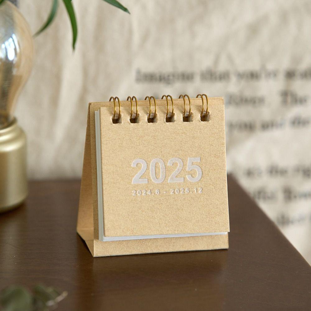 Home Decoration Mini Calendar Thick Paper Desktop Decorations 2025 Daily Planner