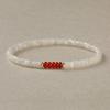 1pc Vintage Turquoise Bracelet Splicing White Elastic Chain Natural Stone Crystal Handmade Beaded Bracelets