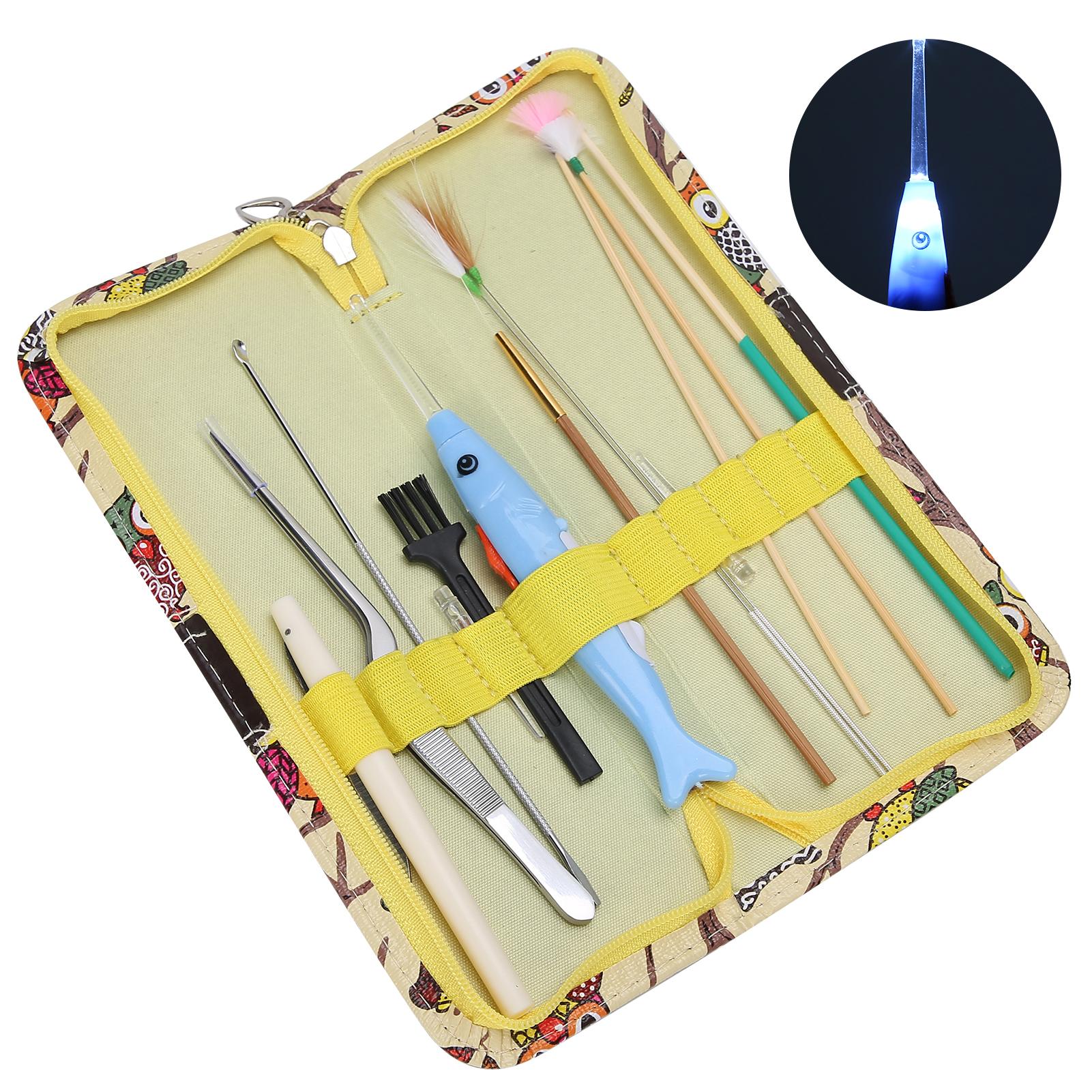 

11 шт. Ложка для чистки ушей, нержавеющая сталь, кюретка для чистки ушей, набор для удаления ушной серы №2