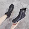 Short Boots Women's Autumn Winter New Item Cowhide Soft Soled Women's Boots Casual High Top Shoes Side Zipper Ankle Boots Women