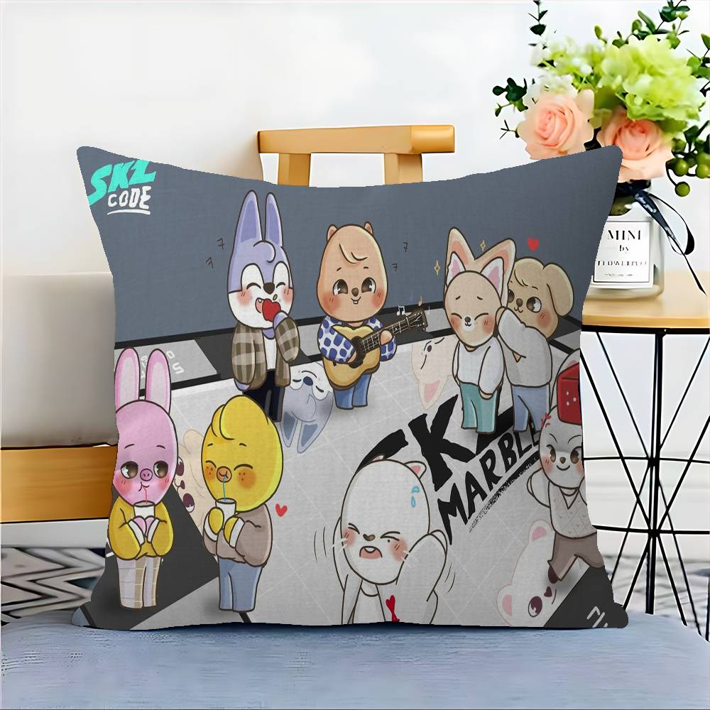Kpop S-Stray K-Kids S-Skzoo Personalized Pillow Dust Cover Bedroom Kids Party Decoration Pillowcase Birthday Children Gift
