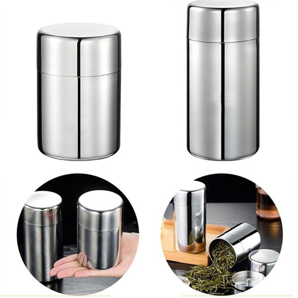 Large Capacity Tea Jar Stainless Steel Storage Box Portable Tea Tin for Home&Travel